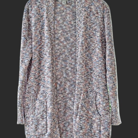 L.L. Bean Women's Open Cardigan Thick Nubby Knit Sweater Size Medium Reg - Picture 2 of 7